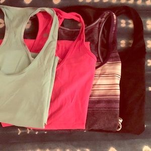 4x Lululemon Racerback Tank Tops